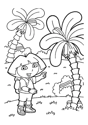 Coconut Tree coloring page