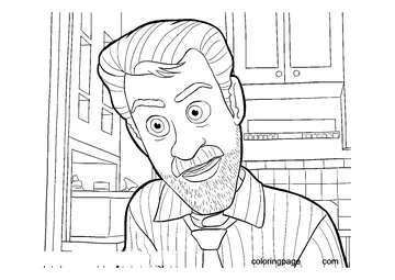 Dad Riley from Inside Out coloring page