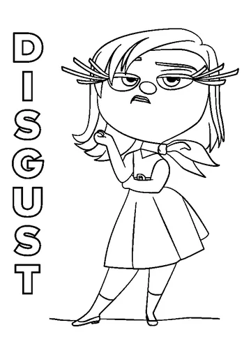 Disgust Inside Out coloring page