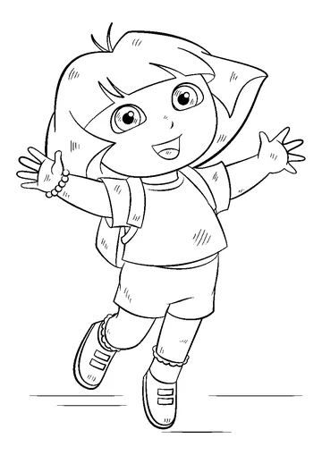 Dora fun coloring page