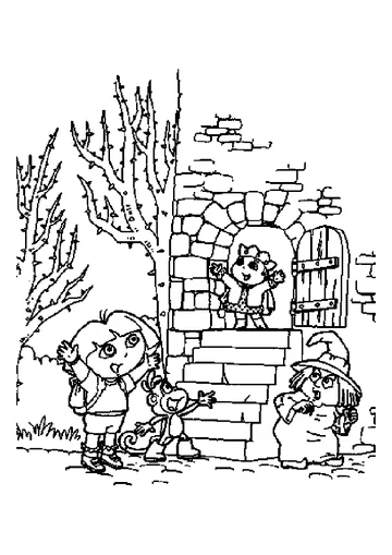 Dora the explorer coloring page