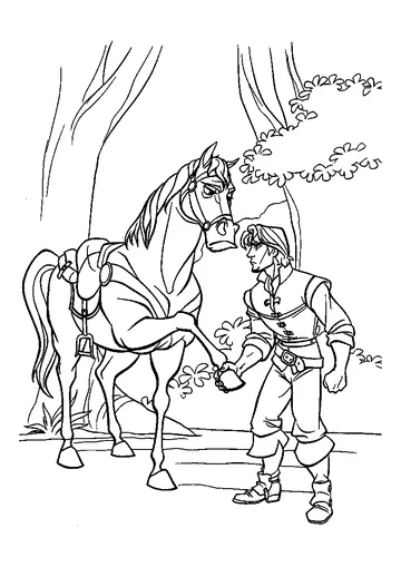 Flynn and Maximus Agree to a Truce coloring page