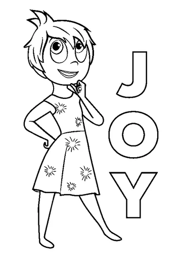 Joy coloring page