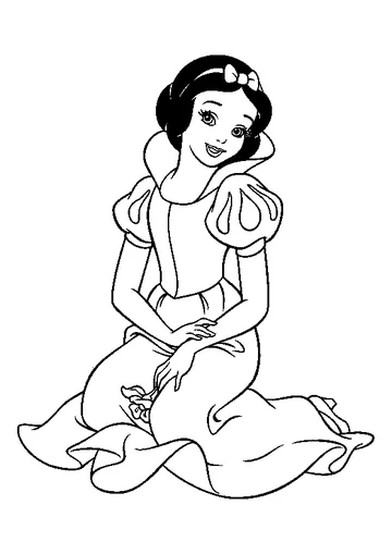 Princess Snow White Beautiful coloring page