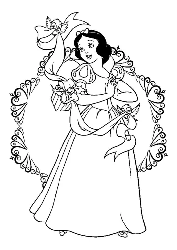 Snow White's Beautiful coloring page