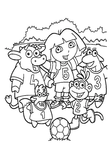 Soccer Team coloring page