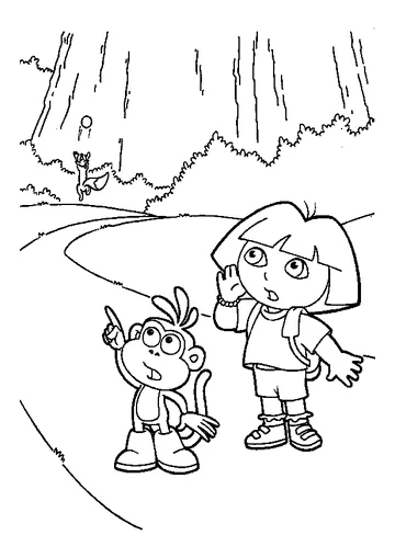 Swiper Took The Ball coloring page