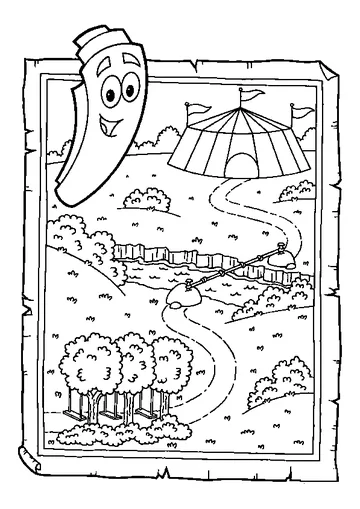 The Map of Dora coloring page