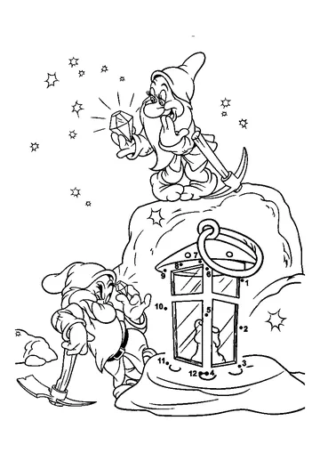 Two Dwarfs coloring page