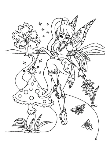 conjured a mushroom coloring page