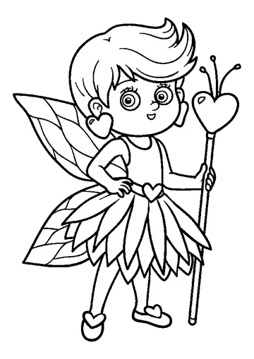 Fairy of Love coloring page