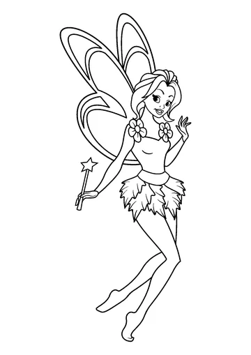 Tinkerbell in Flight coloring page