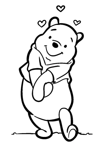 Adorable Winnie The Pooh coloring page