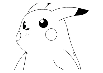 Angry Pikachu coloring page