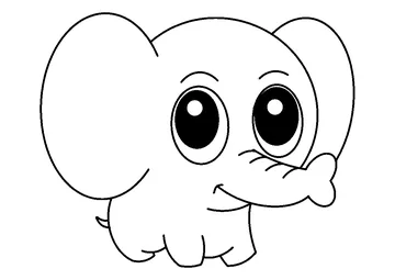 Baby Elephant coloring page