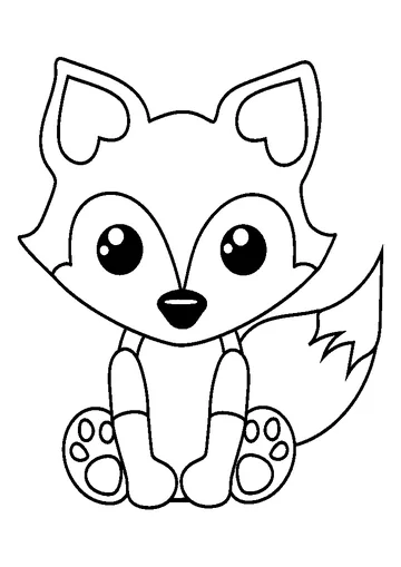 Baby Fox coloring page
