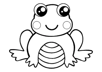 Cartoon Frog coloring page