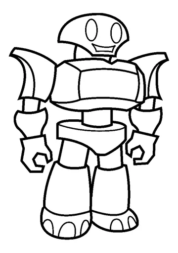 Cool Robot coloring page