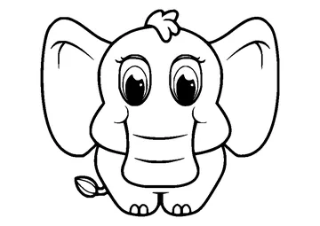 Cute Big Eyed coloring page