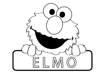 Cute Elmo coloring page