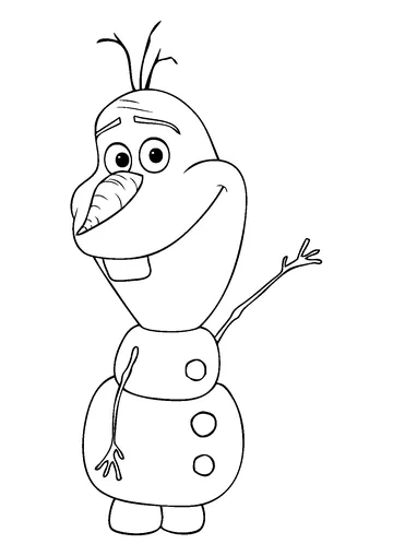Cute Olaf coloring page