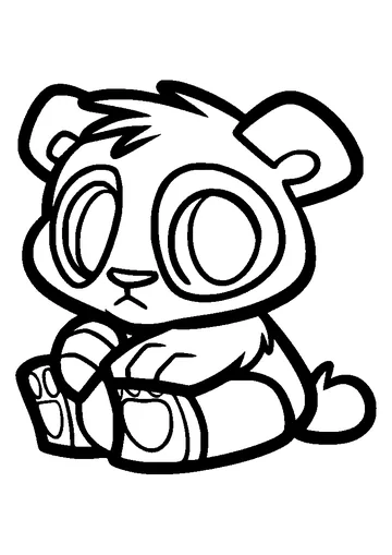 Cute Panda for Children coloring page