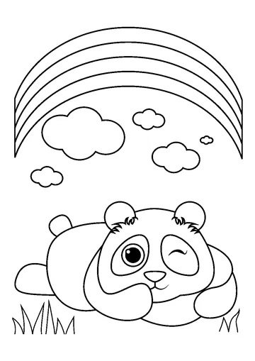 Cute Winking coloring page