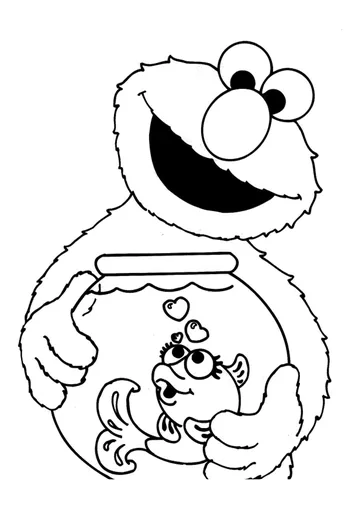 Elmo And Dorothy coloring page