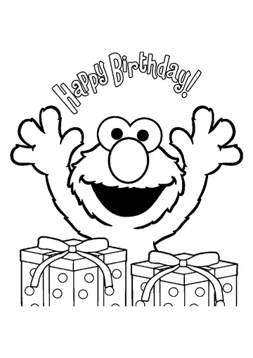 Elmo Birthday coloring page