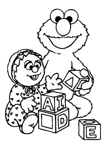 Elmo coloring page