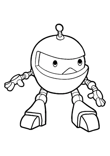 Robot coloring page