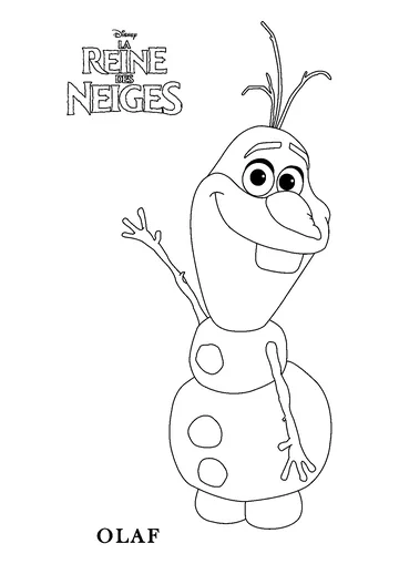 Friendly Olaf coloring page