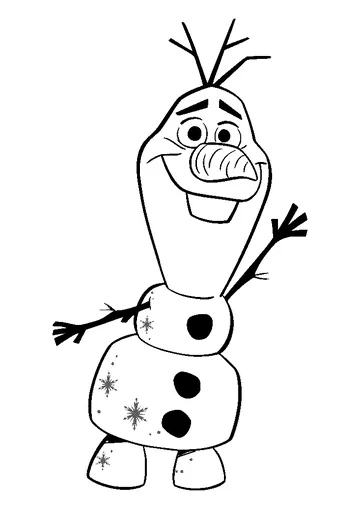 Frozen coloring page