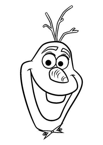 Frozen Snowman Olaf Face coloring page
