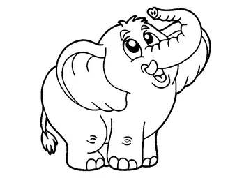 Funny Elephant coloring page