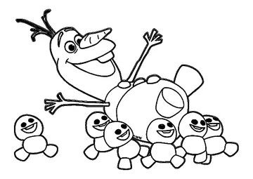 Happy Olaf coloring page