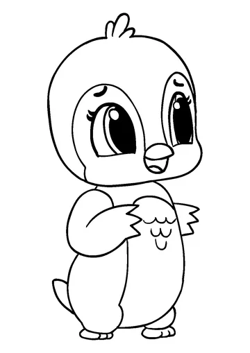 Hatchimals Penguin coloring page