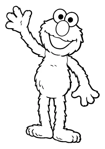 Hi Elmo coloring page