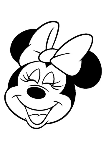 Minnie Happy Face coloring page