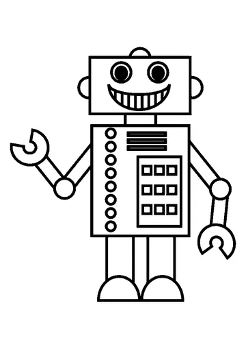 Modern Robot coloring page