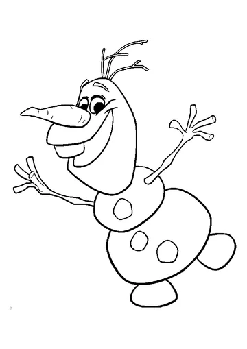 Snowman Frozen coloring page
