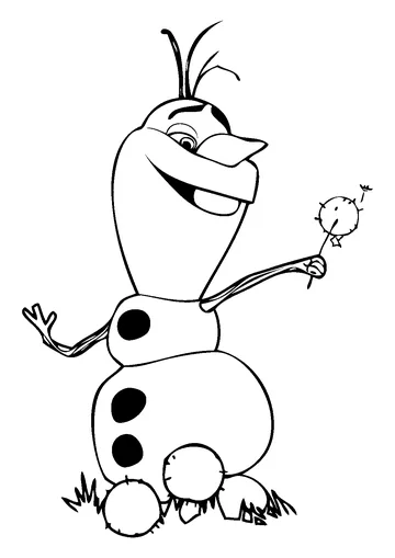 Snowman from Frozen coloring page
