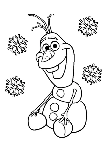 Snowman coloring page