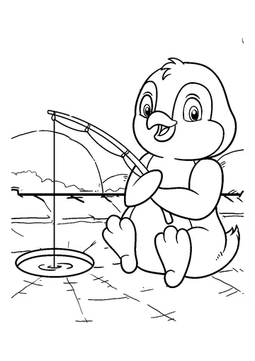 Happy Fishing coloring page