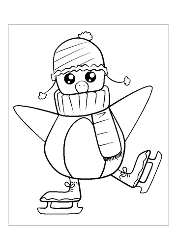 Ice Skating coloring page