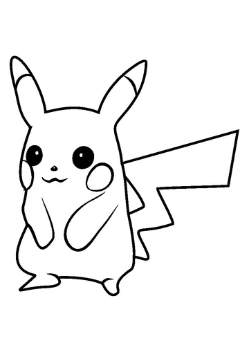 Pikachu Smiling coloring page