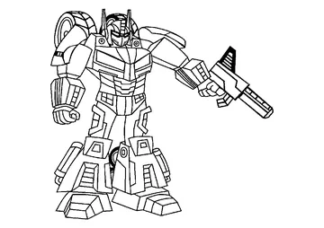 Robot coloring page