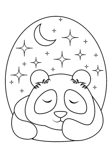 Sleeping Panda coloring page
