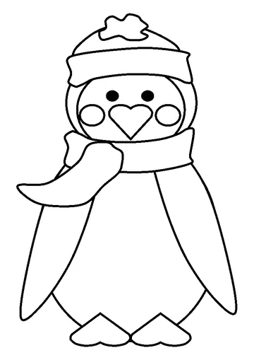 Warm Penguins coloring page