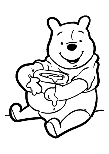 Hugs a Jar of Honey coloring page